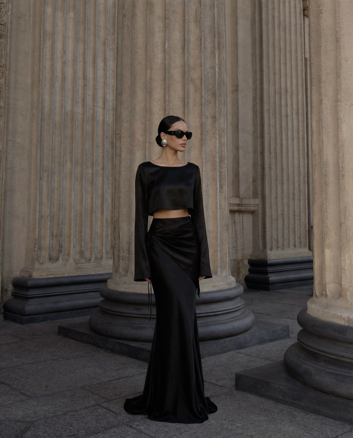 Satin Gown Set