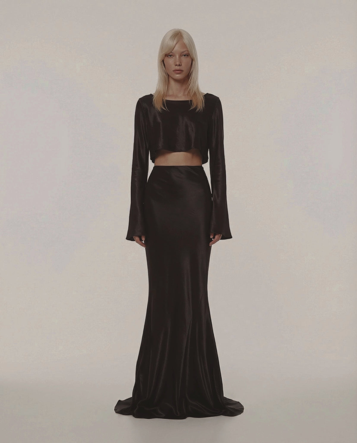 Satin Gown Set