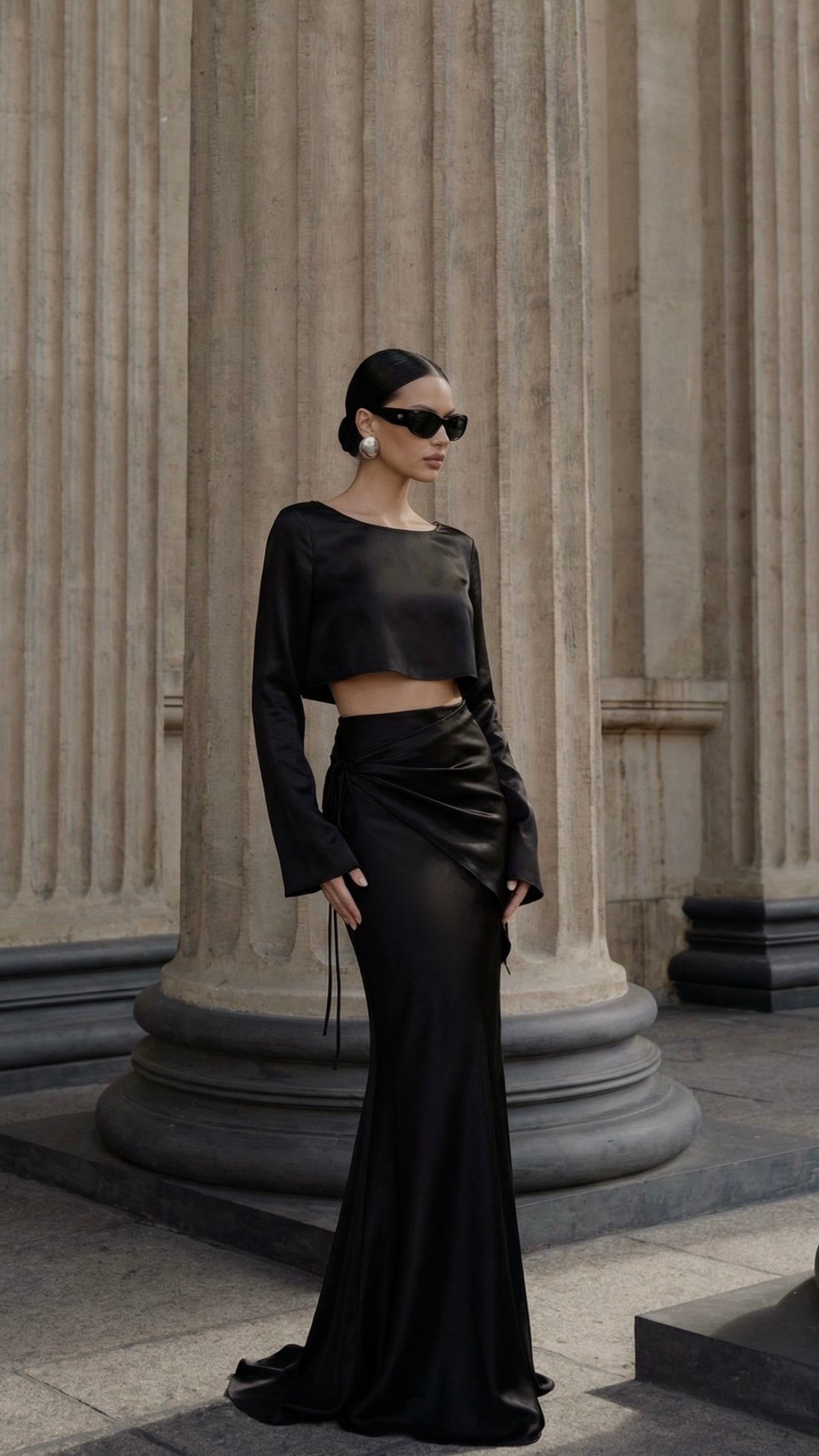 Satin Gown Set